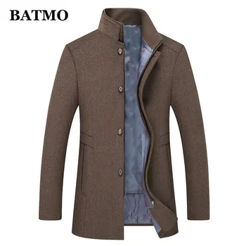BATMO 2019 naują atvykimo žiemos aukštos kokybės vilnos thicked šiltas tranšėjos paltai vyrams,vyriški vilnos švarkai ,plius dydis M-6XL 1818