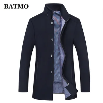 BATMO 2019 naują atvykimo žiemos aukštos kokybės vilnos thicked šiltas tranšėjos paltai vyrams,vyriški vilnos švarkai ,plius dydis M-6XL 1818