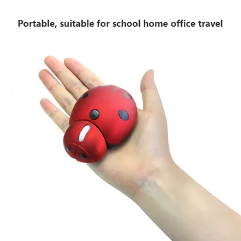 Belaidė Optinė Pelė, Mielas Anime ir Animacinių filmų Gyvūnų Boružės Formos Kompiuterio Mause 3000DPI Mažas KOMPIUTERIS Office 3D USB Pelėms Vaikas Nešiojamąjį kompiuterį