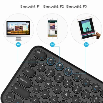 Belaidžio Silent Žaidimų Klaviatūra Turas Keycap Bluetooth 