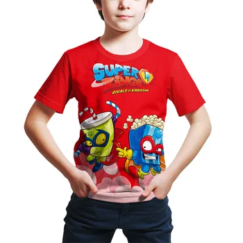 Berniukas Ir Mergaitė, Vasaros Anime Žaidimas Spausdinti Tshirts Super Zings Serie 4 T-Shirt Baby Vaikams, Vaikiška Viršūnes Vaikų Superzings Drabužius Camiseta