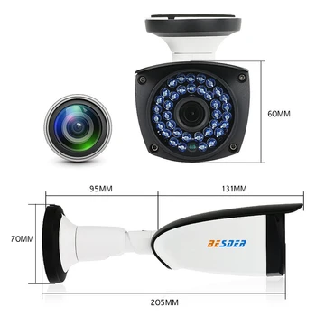 BESDER H. 265 Vaizdo Stebėjimo, IP Kameros 5MP 3MP ONVIF Motion Detect RTSP Saugumo ir SPINDULIŲ Naktinio Matymo Lauko Kulka IP Kameros
