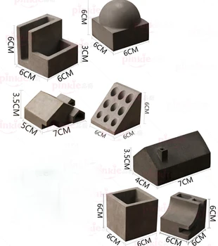 Betono rašiklio laikiklis pelėsių cemento, biuro reikmenys derinys nustatyti pelėsių kortelės turėtojas pelėsių dovana silikono formos