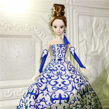 BJD Doll 30cm Originalus Merginos Princesė Lėlės 10 Sąnarių Senovės Cheongsam Stiliaus Suknelė Lėlės Graži Mergina Kalėdų Dovana