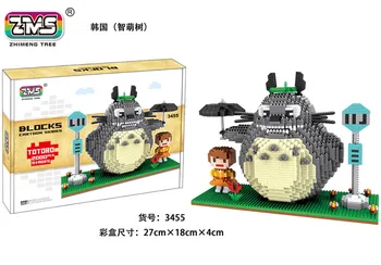 Blokelių Mielas Anime Totoro Modelis Mažosios Statybinės Plytos Švietimo Vaikai Žaislų, Animacinių filmų Aukciono Duomenys Vaikams, Dovanos Gimtadienio proga
