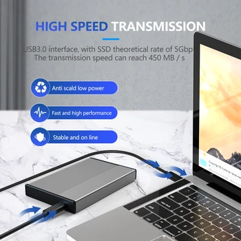 Blueendless HDD Case SATA į USB 3.0 Didelio Greičio 5Gbps 6TB Aliuminio HDD Kietojo Disko Dėžutė Naują Planšetinį Nešiojamas Išorinis Kietasis Diskas