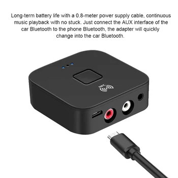 Bluetooth 5.0 Imtuvas APTX LL 3.5 mm AUX-RCA Lizdas Bevielis Adapteris Auto On/OFF