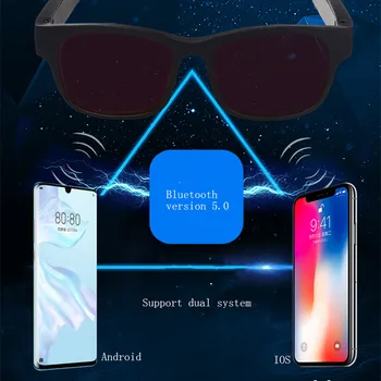 Bluetooth 5.0 Smart Bluetooth Akiniai Balso Skambučio belaide Garso Anti-Mėlyna Šviesa, Akiniai nuo saulės, automobilio lauko hands-free akiniai