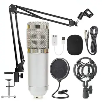 BM800 mikrofonas Profesionalus Pakabos Mikrofono Rinkinį Studio Live Stream Transliavimo Įrašymas Kondensatoriaus Mikrofonas, Mikrofono Rinkinį