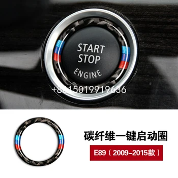 BMW Z4 E89 anglies pluošto interjero vieną mygtuką pradėti apdailos žiedas priedai atnaujinti jungiklio mygtuką