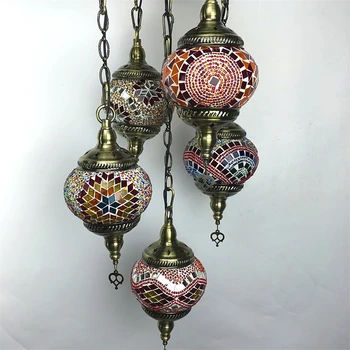 Bohemija, turkijos, maroko pakabukas šviesos rankų darbo mozaika, vitražas Koridorius, Laiptinės, kavinė restoranas kabinti šviesos lempos