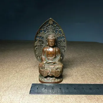 Budizmas Derliaus Bronzos Sakyamuni Budos Godness Kwan-yin Statula