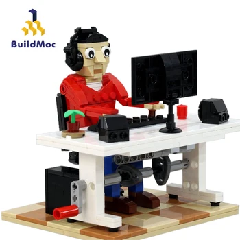 BuildMoc Miestas Veiksmų Skaičius, Biuro Darbuotojas, Namų Statyba Blokai SS Kūrėjas Duomenys Nustatyti Plytų Švietimo Žaislas Vaikams, Dovana