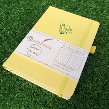 BUKE Hardcover Dot Tinklelis Leidinys Sąsiuvinis, 5*5mm Taškų, 160GSM Ultra Bambuko Popierius, P1 - P160 Sunumeruoti