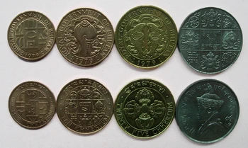 Butanas monetų rinkinys 4 vnt originalus nekilnojamojo Originali monetų kolekcionavimo Azijoje