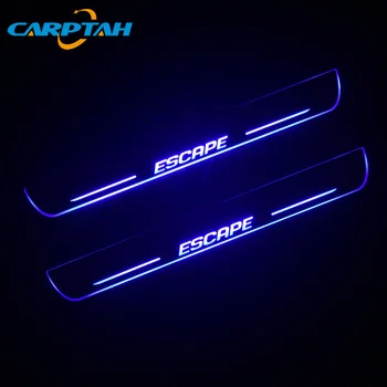 CARPTAH Apdaila Pedalo Automobilių Eksterjero Dalys, LED Durų Slenksčio Nusitrinti Plokštė Kelias Dinaminis Streamer šviesos Ford Escape 2013 - 2018 m. 2019 m.
