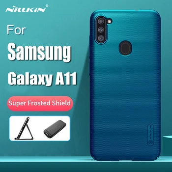 Case For Samsung Galaxy A11 Padengti Nillkin Matinio Shield PC Kieto plastiko Dangtis su 