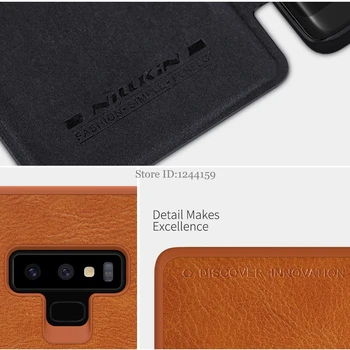 Case For Samsung Galaxy Note 9 NILLKIN Čin Series Flip Cover Case For Samsung Note 9 Knygos Vartymas PU Oda Atveju