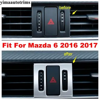 Centrinis Pavojaus Įspėjamasis Žibintas Žibintai Rėmo Dangtis Apdaila Už Mazda 6 Iki 2016 2017 Matinis Interjero Rinkinys