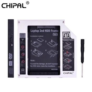 CHIPAL 2nd HDD Caddy 12,7 mm PATA IDE į SATA 3.0 2.5