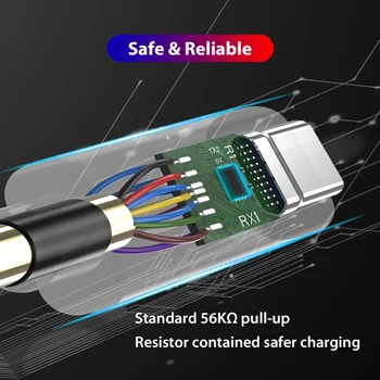 Choetech Kabelį, tipas C su USB C Samsung S8 S9 Pastaba 9 8 PD 60W Greitai Įkrauti 4.0 greito įkrovimo laidas USB-C 