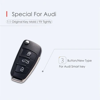 CHSKY TPU Audi klavišą padengti Shell Audi A3 8P A4 A5 A6 A7 A8 Q7 Automobilių klavišą padengti atveju keychain Automobilių Dangčiai, Auto priedai