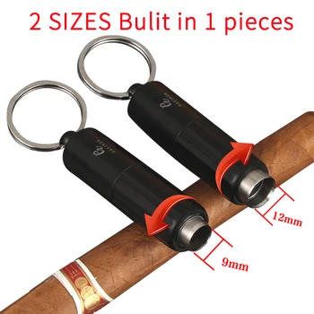 Cigarų Punch Metalo Kišenėje Cigarų Pjovimo dviejų dydžių cigarų perforaciją Nešiojamų Zigarren Cutter Puncher