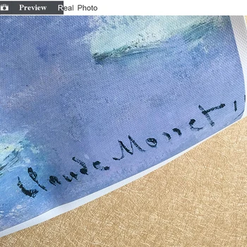 Claude Monet HD Vandens Lelijos Impresionistinis Stilius Drobė Spausdinti Tapybos Meno Didelio Dydžio 