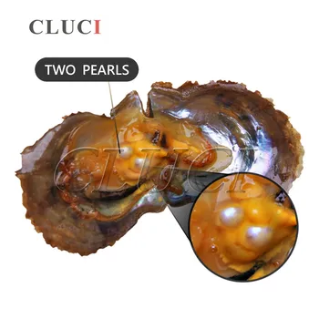 CLUCI 4pcs 7-8mm Akoya Perlas Austrės Kokybės Turas Dvyniai Granulių Moterims, Natūralios Spalvos Akoya Dirbtiniu būdu išaugintų Perlų Austres WP049SB