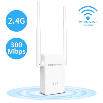 COMFAST WiFi Long Range Extender 300Mbps Kartotuvas/Router/AP WR302S 5dBi Dviguba Išorinė Antena 2.4 GHz Wi-Fi Signalo Stiprintuvas