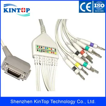 Compatibe Naujas Bosch/Cambridge/Custo-med/Dego/Hellige/Siemens vientisas 10 EKG derivacijų EKG kabelis banana4.0 plug kabelis IEC