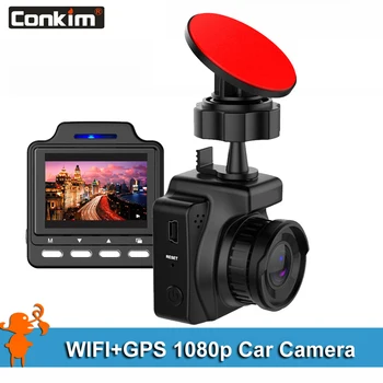 Conkim Naujų Automobilių DVR WIFI GPS Vaizdo įrašymo 1080P 