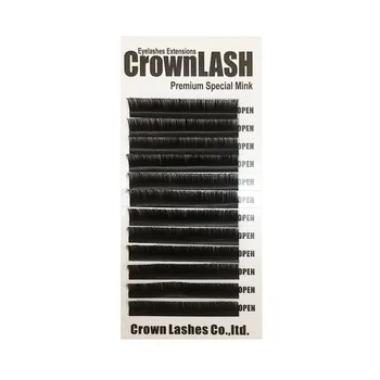 CrownLASH Juoda Apimties Blakstienų Pratęsimo C D 0.03 8-15mm Vieno dydžio plokštelę rusijos 9D Apimties Blakstienų Minkštas