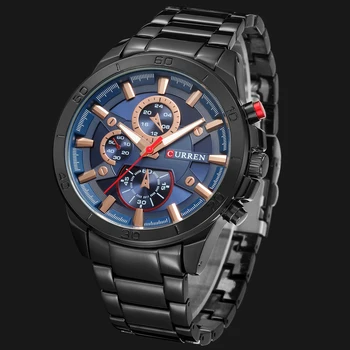 CURREN Top Brand Mens Laikrodžių Mados Analoginis Karinės Sporto Full Steel Vandeniui Riešo Žiūrėti Vyrų Laikrodis Reloj Hombre