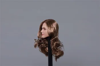Custom 1/6 Masto Emma Watson Galvos Skulptūra W Ilgas Garbanas, Plaukai Tinka 12 cm Phicen Tbleague JIAOUL Lėlės Femal kūno Žaislai
