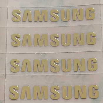 Custom Aukso Pasta Etiketės, Samsung Galaxy S3 s4 s5 Metalo Lipdukai Logotipas 1.9X0.3cm 10vnt/Lot Nemokamas Pristatymas