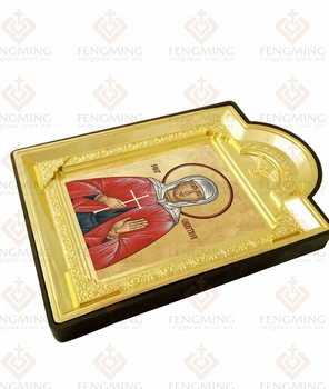 Custom pasirašyti Plastikinis Nuotraukų rėmelis Įdegio piktogramą Saint Christina Padangų Bizantijos Bažnyčia Prekių graikų stačiatikių religinių pakabukai