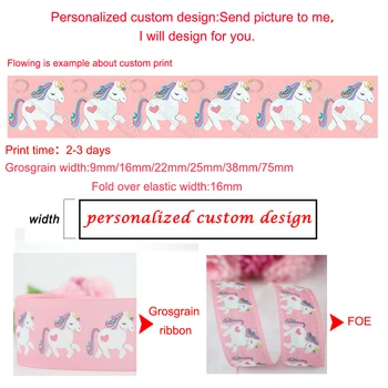 Custom Pink Gėlių spausdinti elastinės juostelės gėlių spausdinti grosgrain juostelės hairbow audinio 