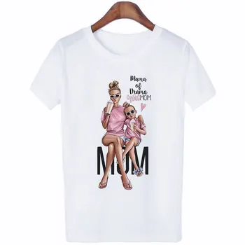 CZCCWD Vasaros 2020 M. Motinos Diena Marškinėliai Moterims Harajuku Kawaii Super Mama Marškinėlius Laisvalaikio Patogiai 
