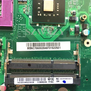 DA0ZR6MB6G0 MBNC706002 ACER E528 E728 DDR3 Nešiojamojo kompiuterio Motininės Plokštės Testuotas