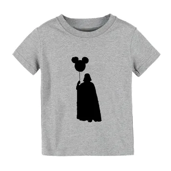 Darth Vader Mickey Balionas Spausdinti Vaikai marškinėlius Berniukui, Mergina marškinėliai Vaikams, Vaikiška Drabužius Juokinga Gatvės Viršuje, Trišakiai FS-1