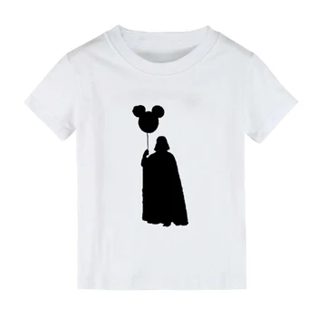 Darth Vader Mickey Balionas Spausdinti Vaikai marškinėlius Berniukui, Mergina marškinėliai Vaikams, Vaikiška Drabužius Juokinga Gatvės Viršuje, Trišakiai FS-1