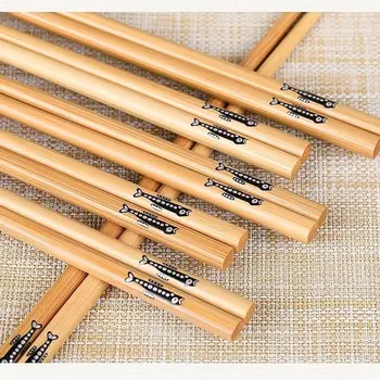 Daugkartiniai 20 Poros Rinkinys Rankų darbo Bambuko Japonijos Natūralios Medienos Lazdelės Suši Kačių Maisto Gėlių Kelių spalvų Pjaustyti Medinių pagaliukų