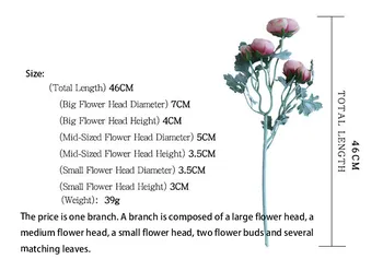 Dekoratyvinis Filialai Šilko Camellia Dirbtinės Gėlės Bijūnų Mažas Rožių Vestuves Dekoro Dirbtiniais Netikrą Gėlės Pavasarį Apdaila