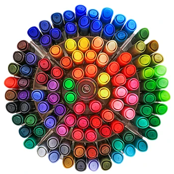 Deli 1pcs akvarelė rašikliai 100 spalvų/box art raštinės prekes vandens spalvos žymekliai lengva plauti piešimo, tapybos žymeklis parkeris