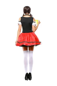 Deluxe Alaus Mergina Aprangą Oktoberfest Dirndl Kostiumas Bavarijos Prancūzijos Mini Suknelė Fantazijos Išgalvotas Suknelė