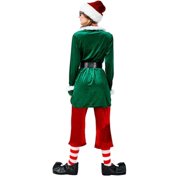 Deluxe Moterų Žalia Kalėdų Elf Kostiumas Helovyno Cosplay Kostiumų Suaugusiems Karnavalas Kostiumas Šalis