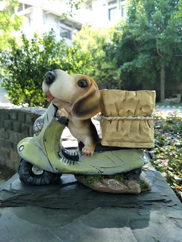 Derva Mini Dog Puppy Bonsai Miniatiūrinės Figūrėlės Vazonas Terariumai Sodinamoji Sodo Puošmena Gyvūnų Micro Kraštovaizdžio Papuošalai