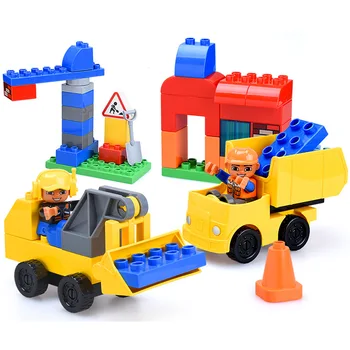 Didelio Dydžio, Statyba Blokai, Automobilių Miesto Priešgaisrinės Ugniagesių Blokai Suderinama LegoING Duplo Plytų Švietimo Žaislai Vaikams