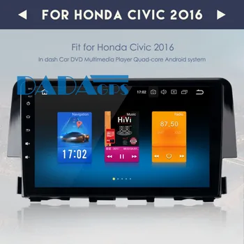 Didelis Ekranas Android 6.0 Automobilio Radijo, GPS Navigacija Honda Civic 2016 2017 2018 ne Automobilis DVD Grotuvas, Multimedia Sat Nav Audio Stereo